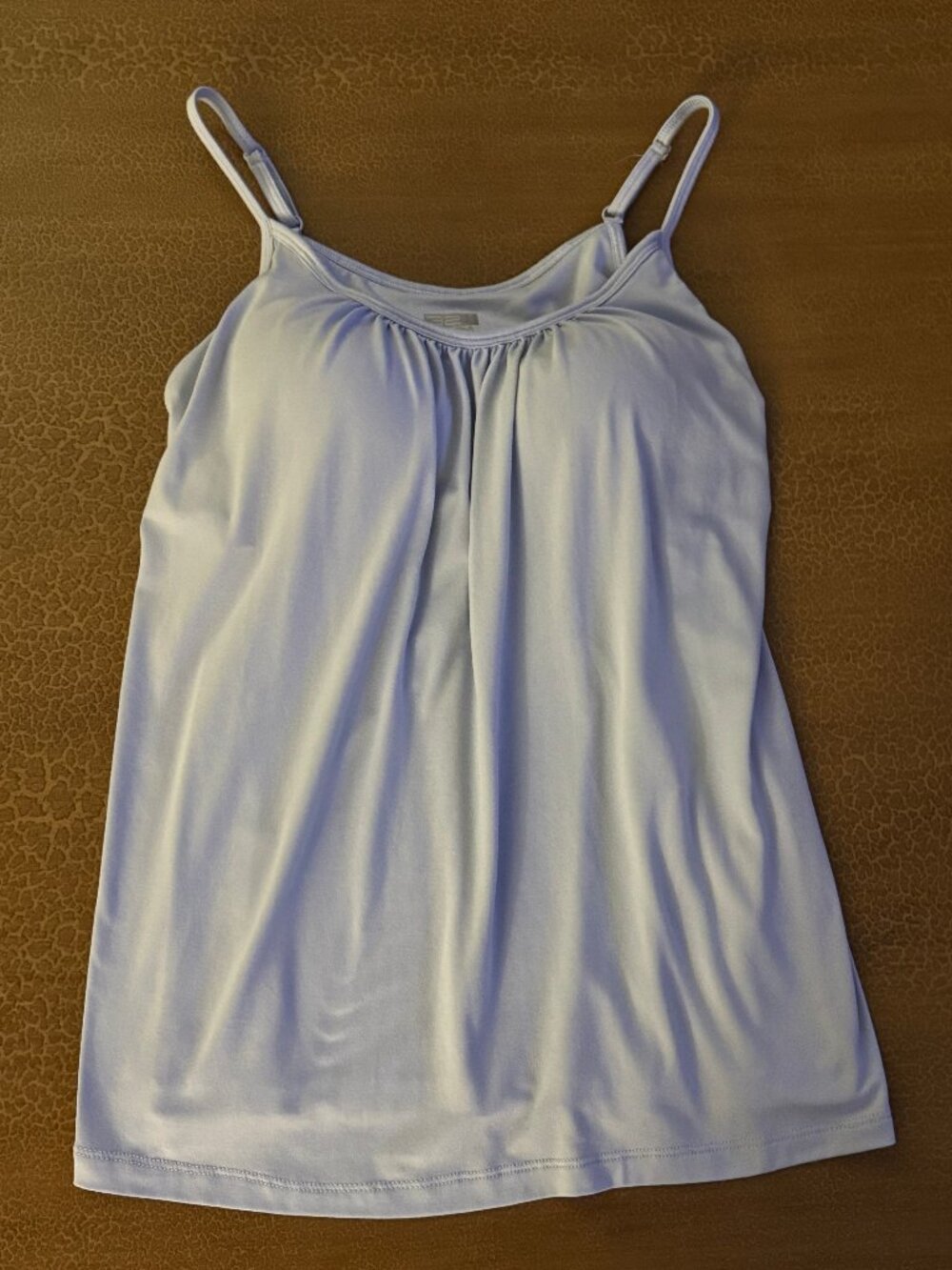 32 Cool Camisole Light Blue Tank Top with Built in Bra - Size Small Sm